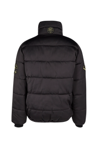 Manteau doudoune courte à patchs - Noir
