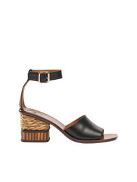 Sandales à talons Laia en cuir - Black