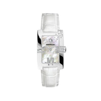 Montre Profile Lady Elegance à diamants et alligator 35 mm de second choix - Acier