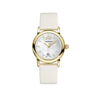 Montre MiniStar à diamants 32 mm en or - Blanc