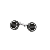 Boutons de manchette ronds Creative contemporains - Noir