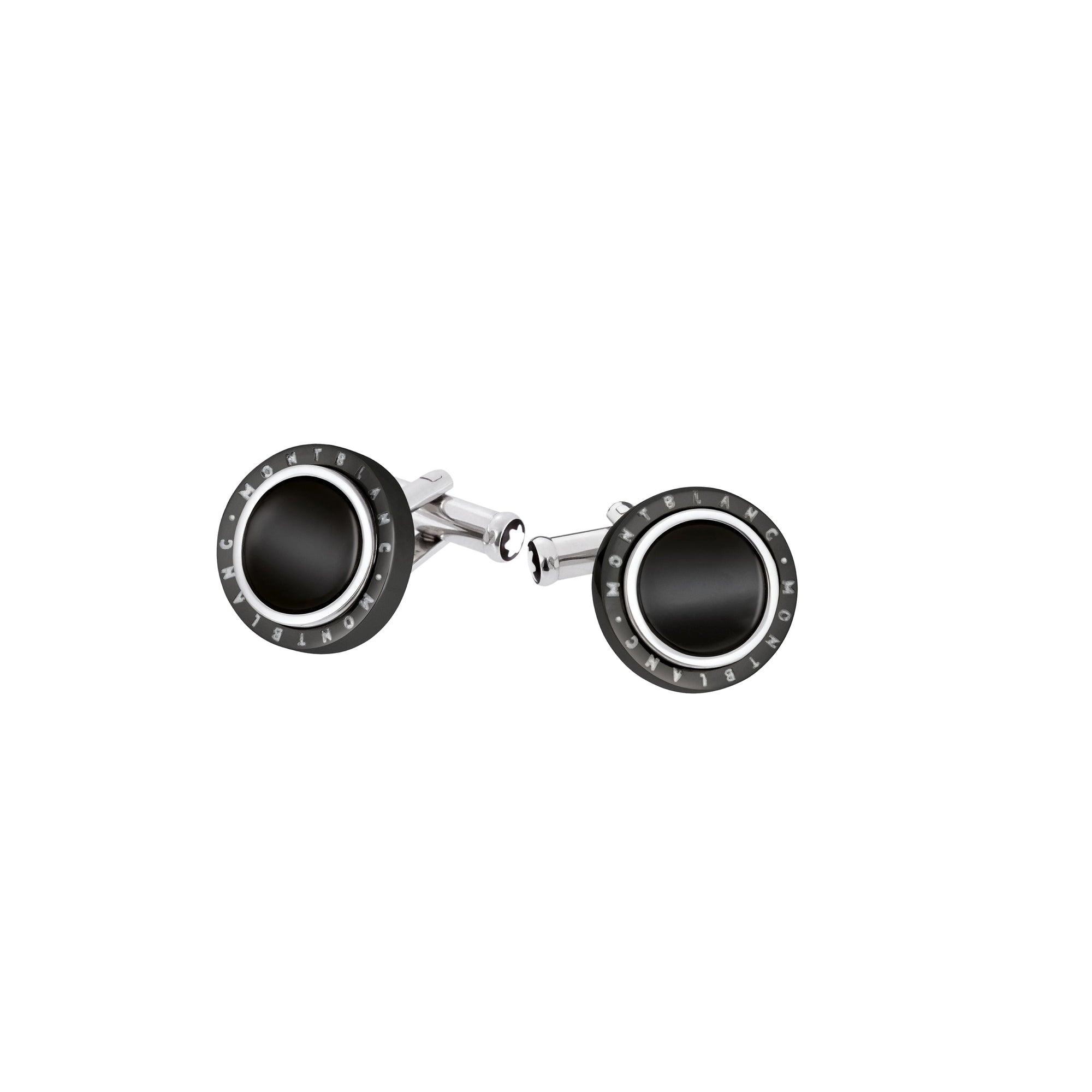 Boutons de manchette ronds Creative contemporains - Noir