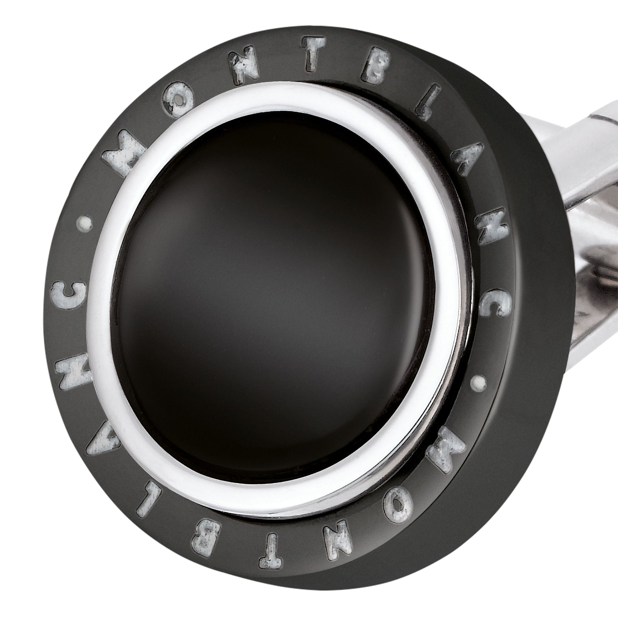 Boutons de manchette ronds Creative contemporains - Noir