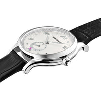 Montre Collection Princesse Grace de Monaco à diamants et alligator 34 mm - Noir