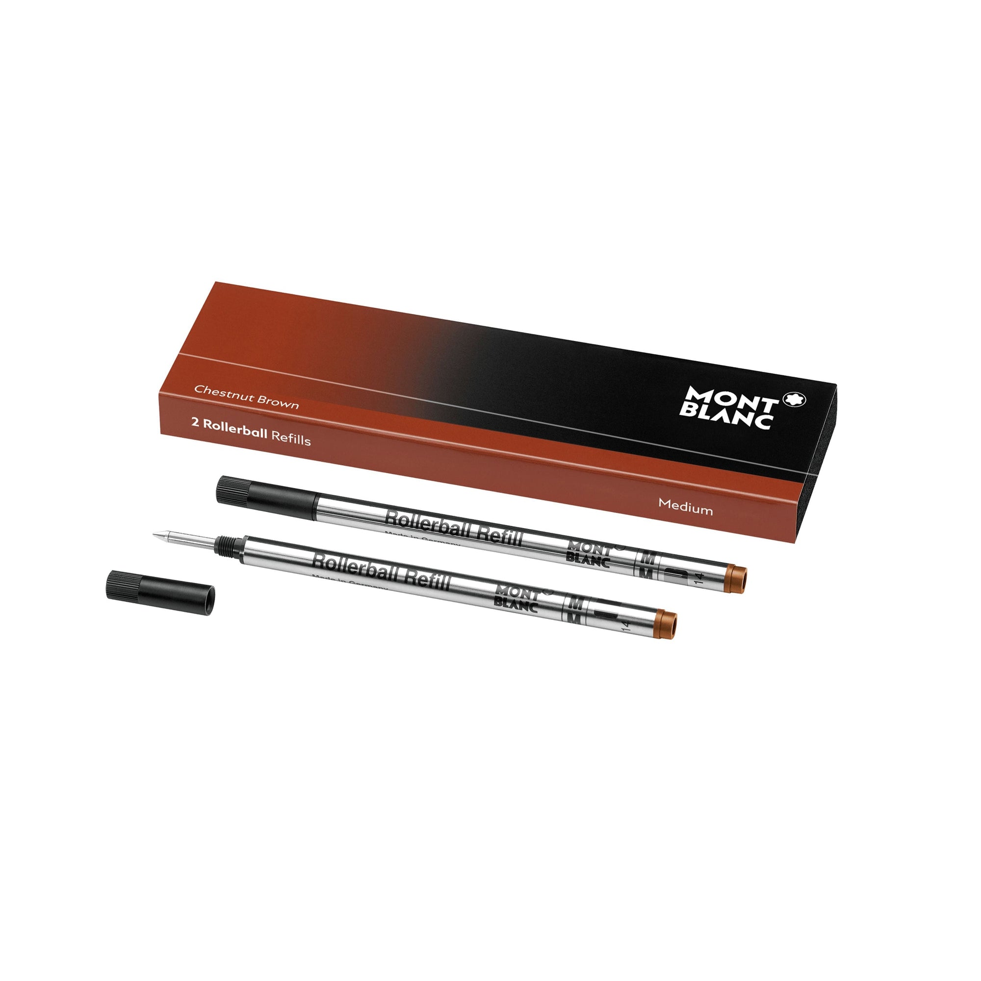 2 recharges pour rollerball (M) - Châtaigne & Marron
