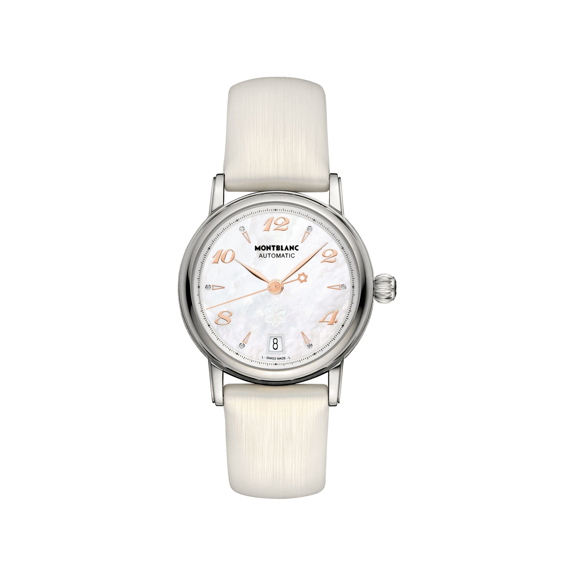 Montre Automatic Star Lady à diamants 36 mm - Blanc
