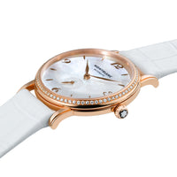 Montre Automatic Star Classique Lady à diamants 34 mm en or - Blanc