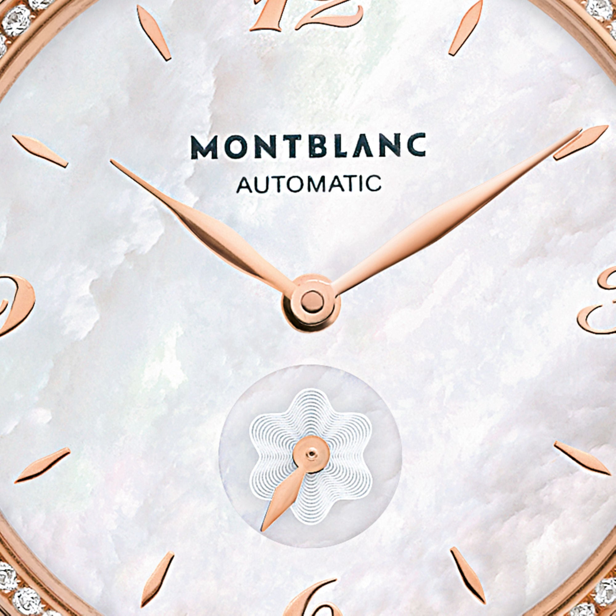 Montre Automatic Star Classique Lady à diamants 34 mm en or - Blanc