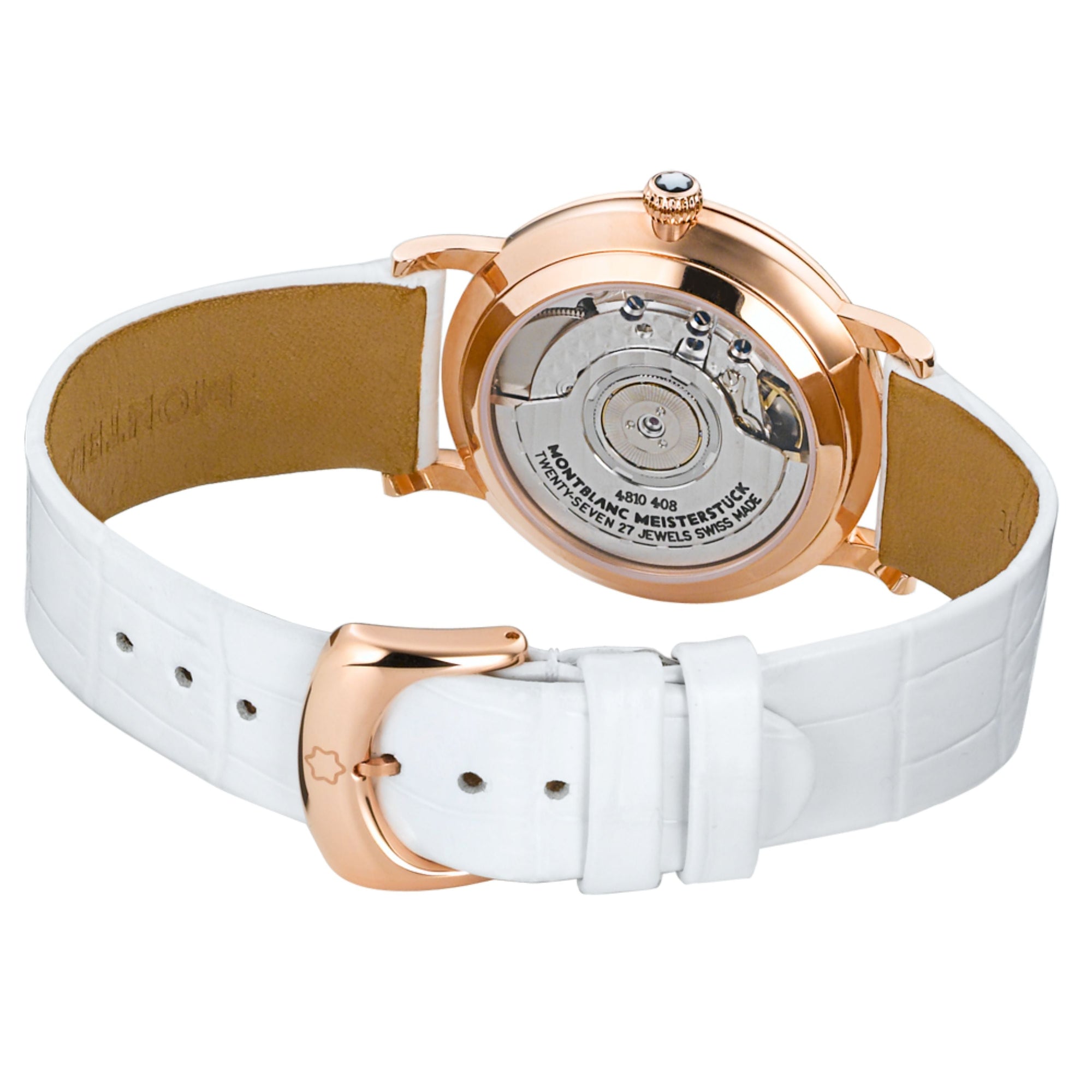 Montre Automatic Star Classique Lady à diamants 34 mm en or - Blanc