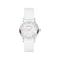Montre Star Classique Lady Small Second à diamants et alligator 30 mm - Blanc