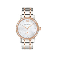 Montre Star Classique Lady lunette à diamants 30 mm - Or rose & Blanc