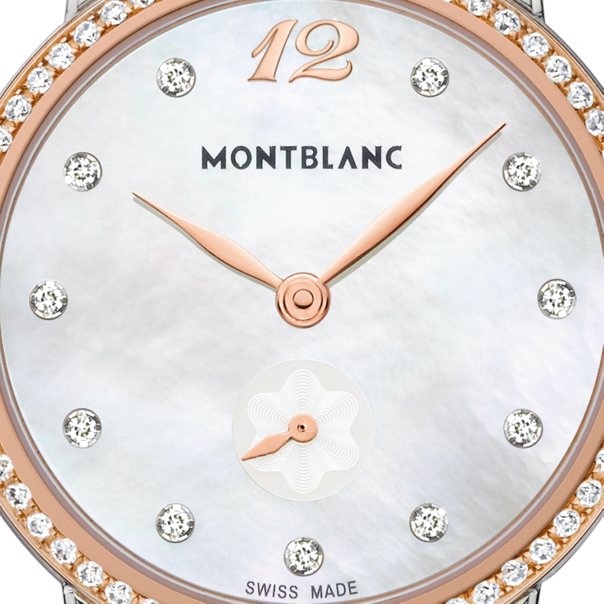 Montre Star Classique Lady lunette à diamants 30 mm - Or rose & Blanc