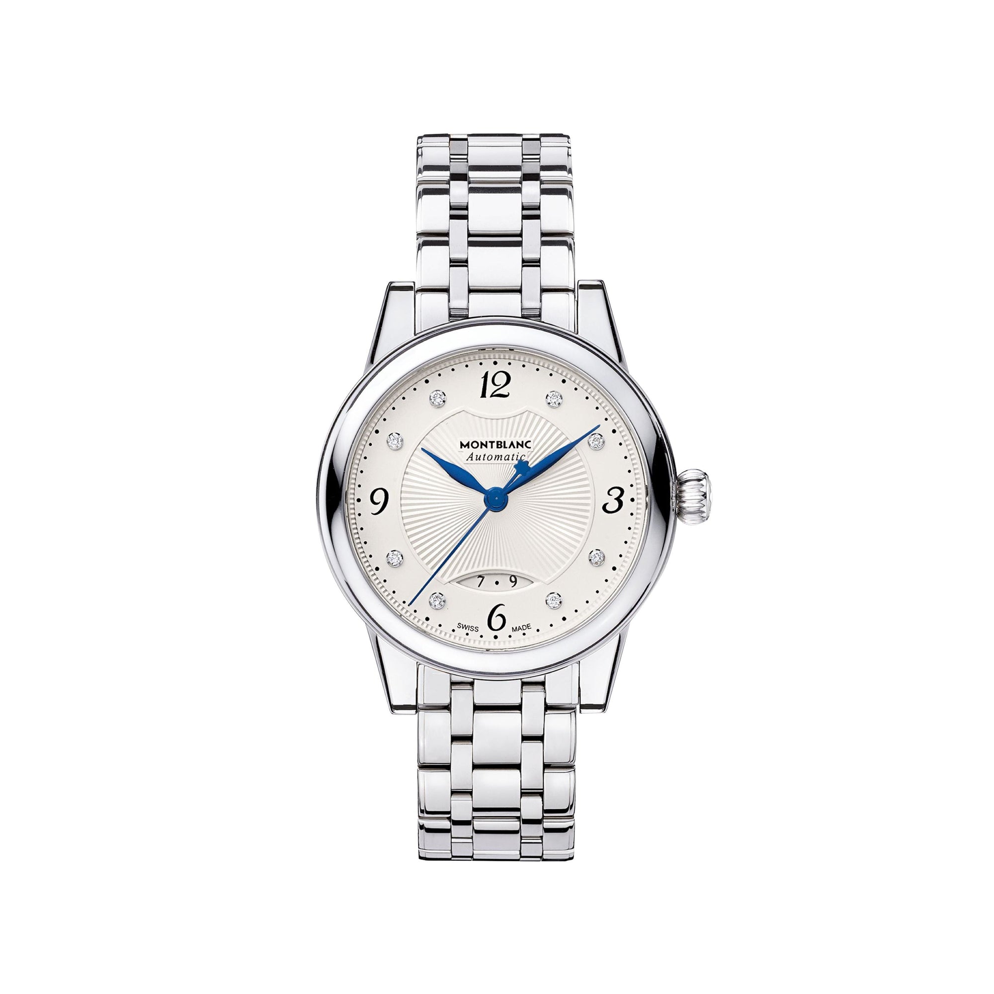 Montre Automatic Bohème Date à diamants 30 mm - Argent & Blanc