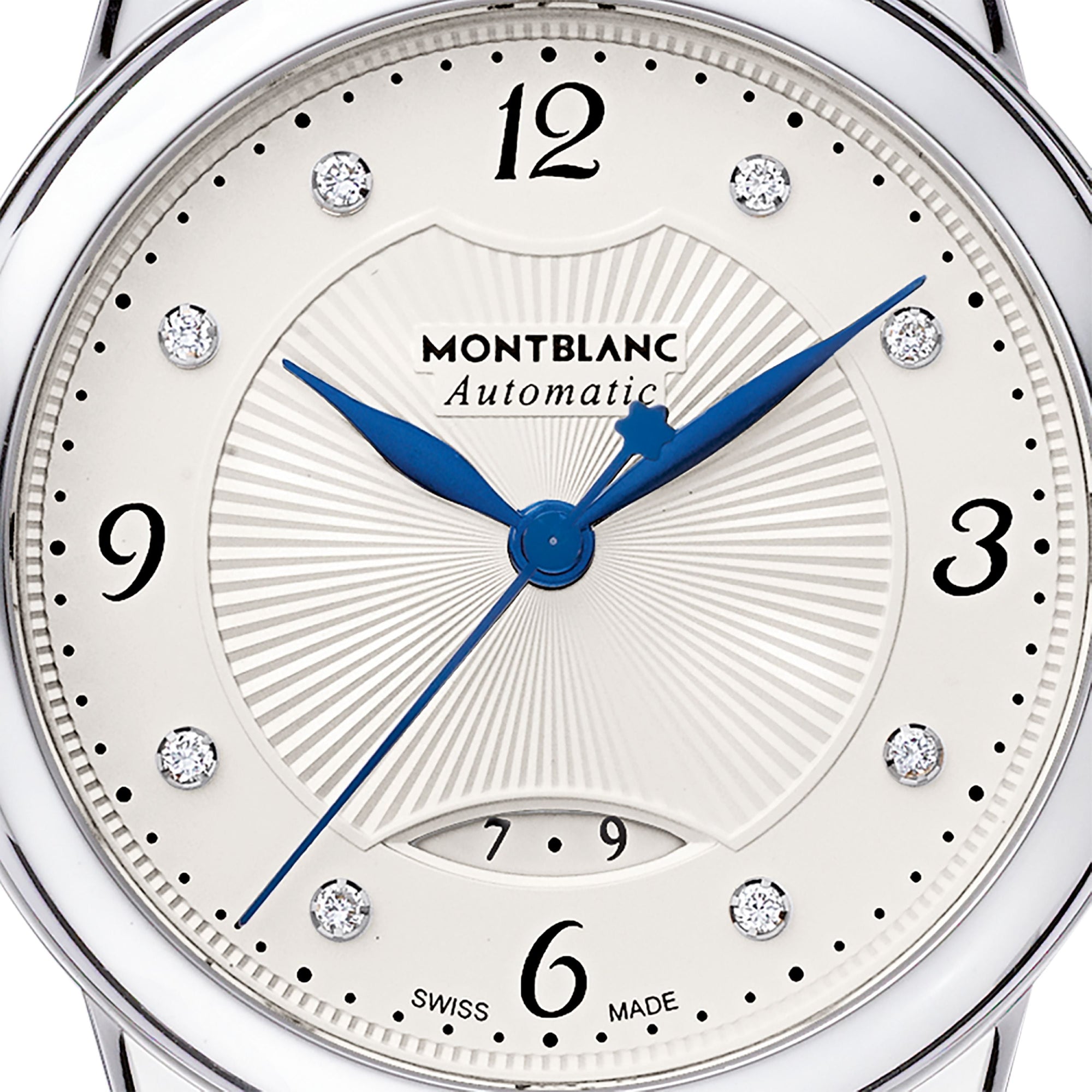 Montre Automatic Bohème Date à diamants 30 mm - Argent & Blanc