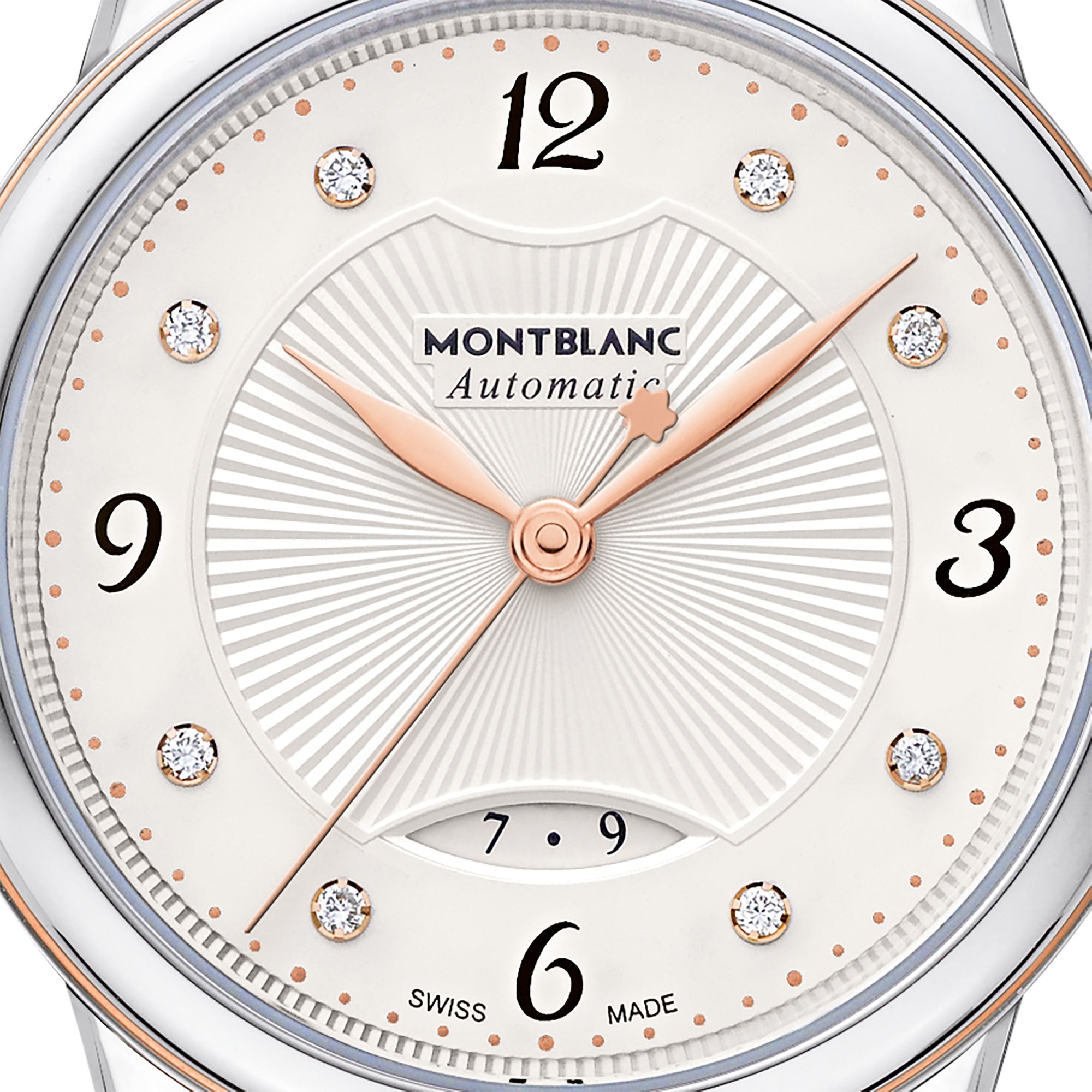 Montre Automatic Bohème Date 30 mm à diamants et or - Argent & Blanc