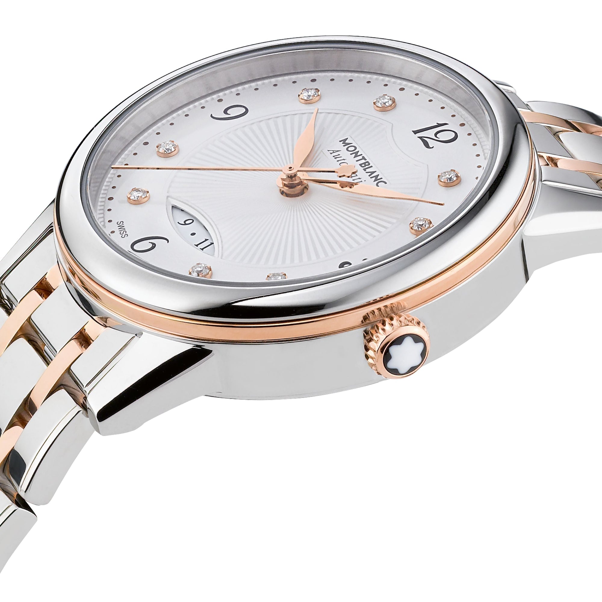 Montre Automatic Bohème Date 30 mm à diamants et or de second choix - Argent & Or rose