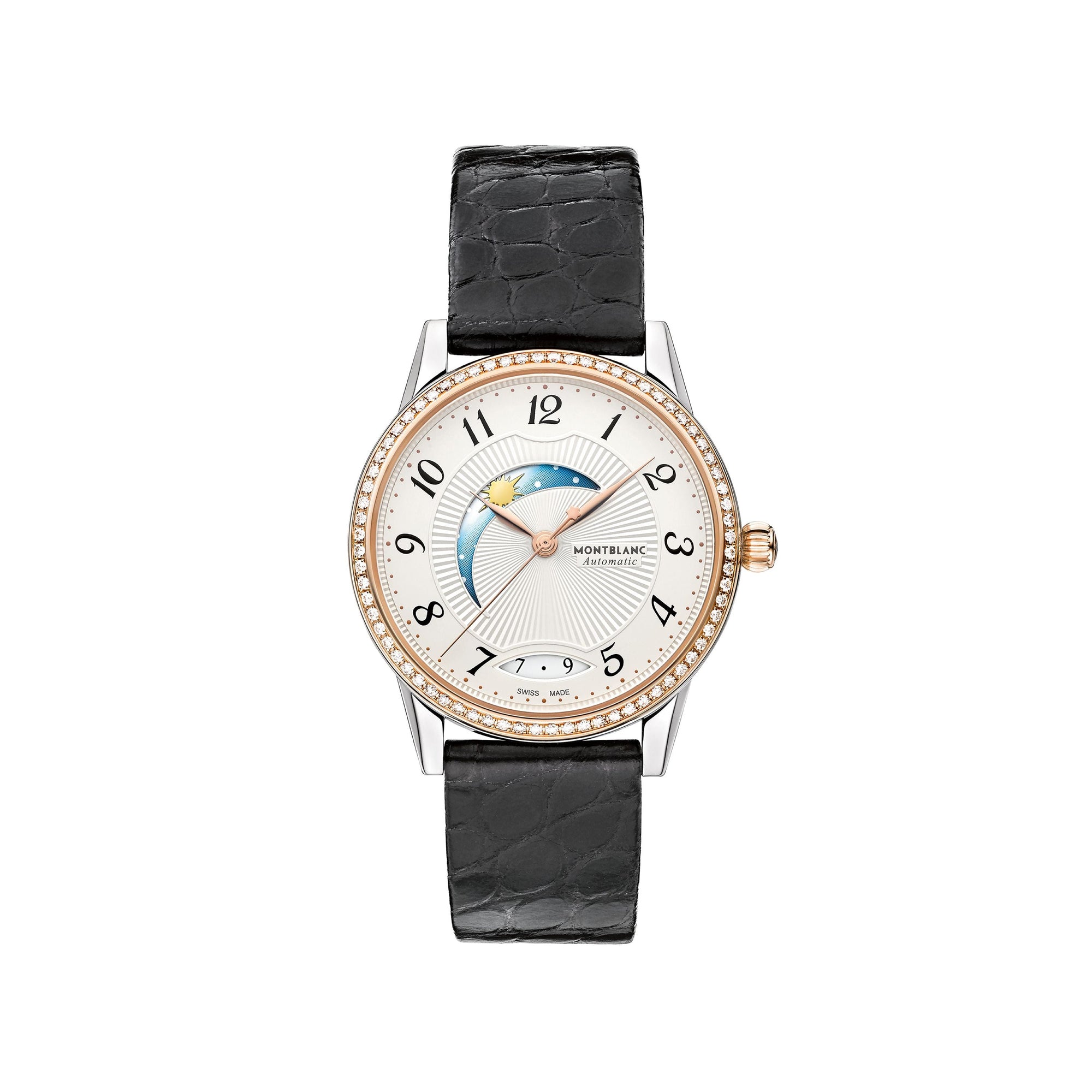 Montre Bohème Day & Night 34 mm à diamants et or - Argent & Blanc