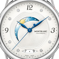 Montre Bohème Day & Night 34 mm à diamants et alligator - Argent & Blanc