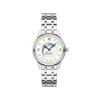 Montre Bohème Day & Night 30 mm à diamants - Argent & Blanc