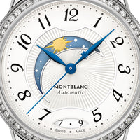 Montre Bohème Day & Night 30 mm à diamants et alligator de second choix - Argent & Blanc