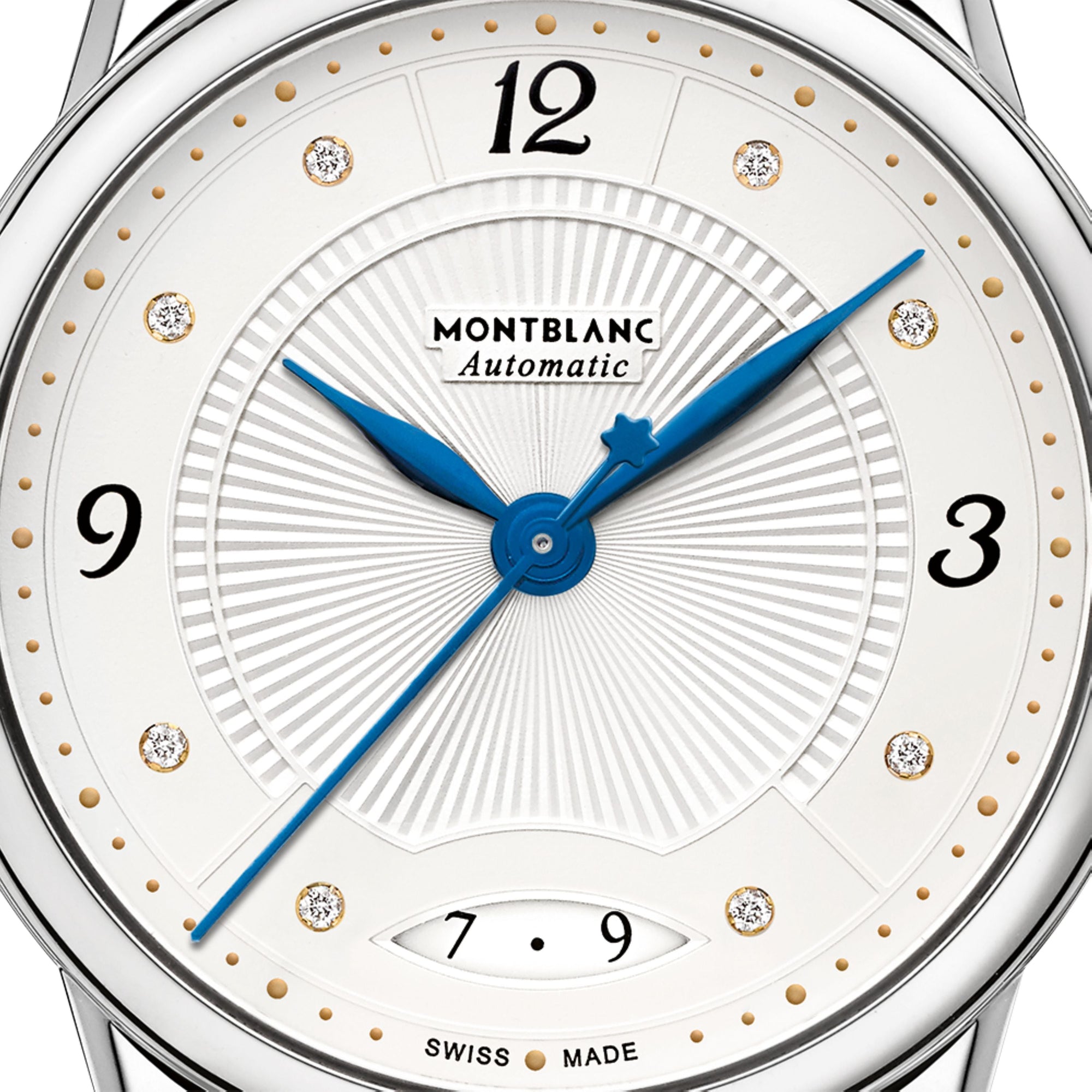 Montre Automatic Bohème Date 34 mm à diamants de second choix - Argent & Blanc