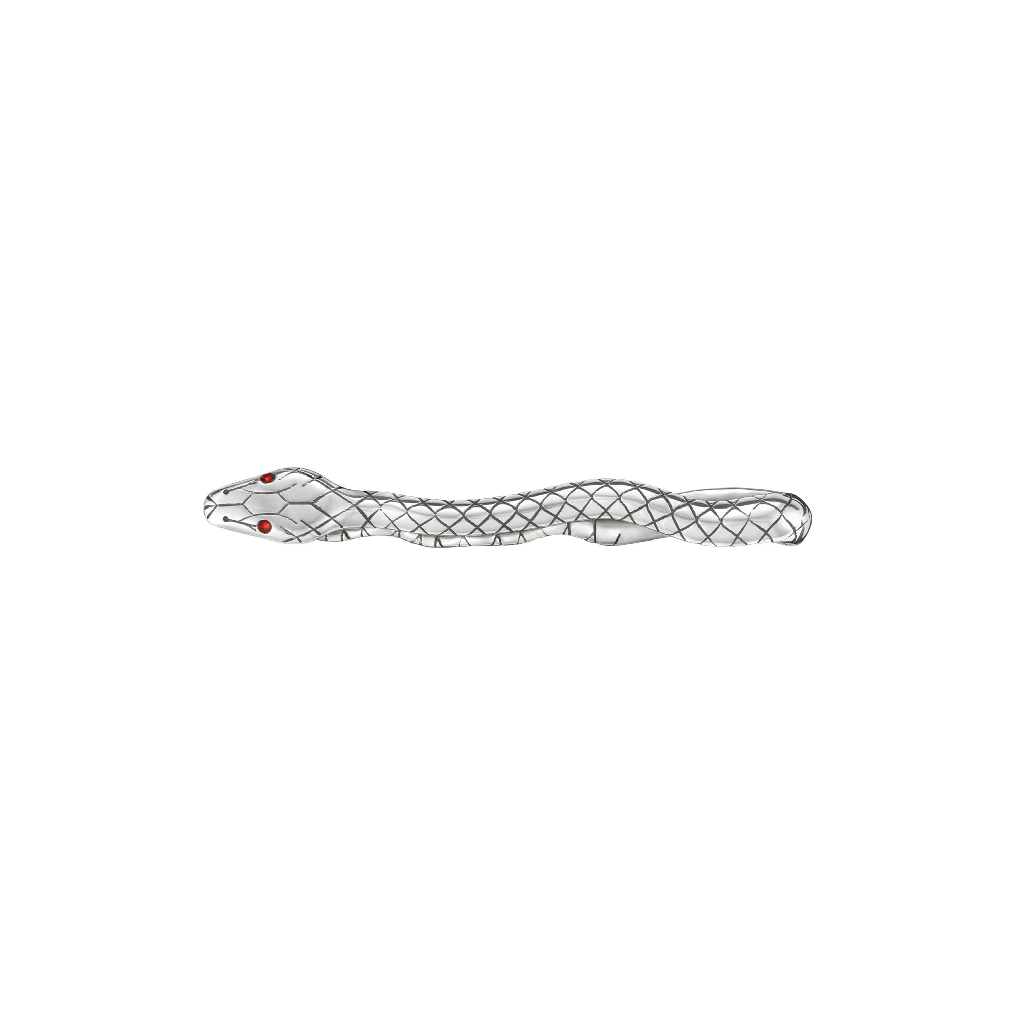 Pince à cravate motif serpent - Argent
