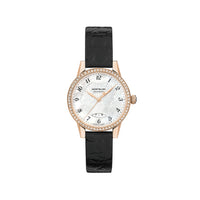 Montre Automatic Bohème Date 28 mm à diamants et or - Noir & Or
