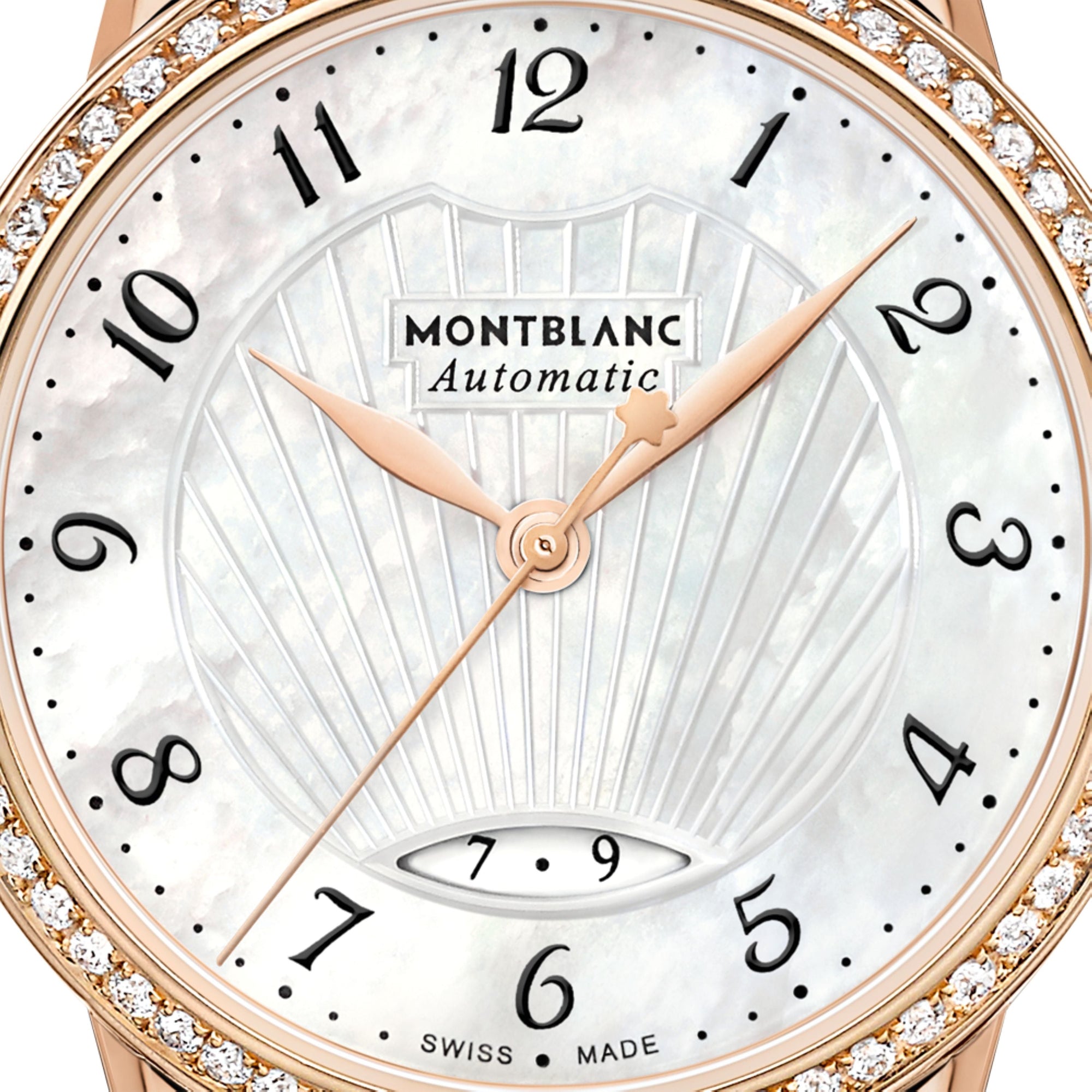 Montre Automatic Bohème Date 28 mm à diamants et or - Noir & Or
