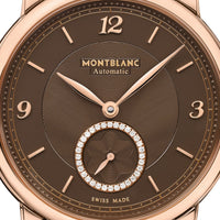 Montre Star Legacy Small Second 36 mm à diamants et or - Marron