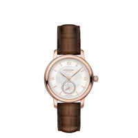 Montre Star Legacy Small Second 32 mm à diamants et or - Marron