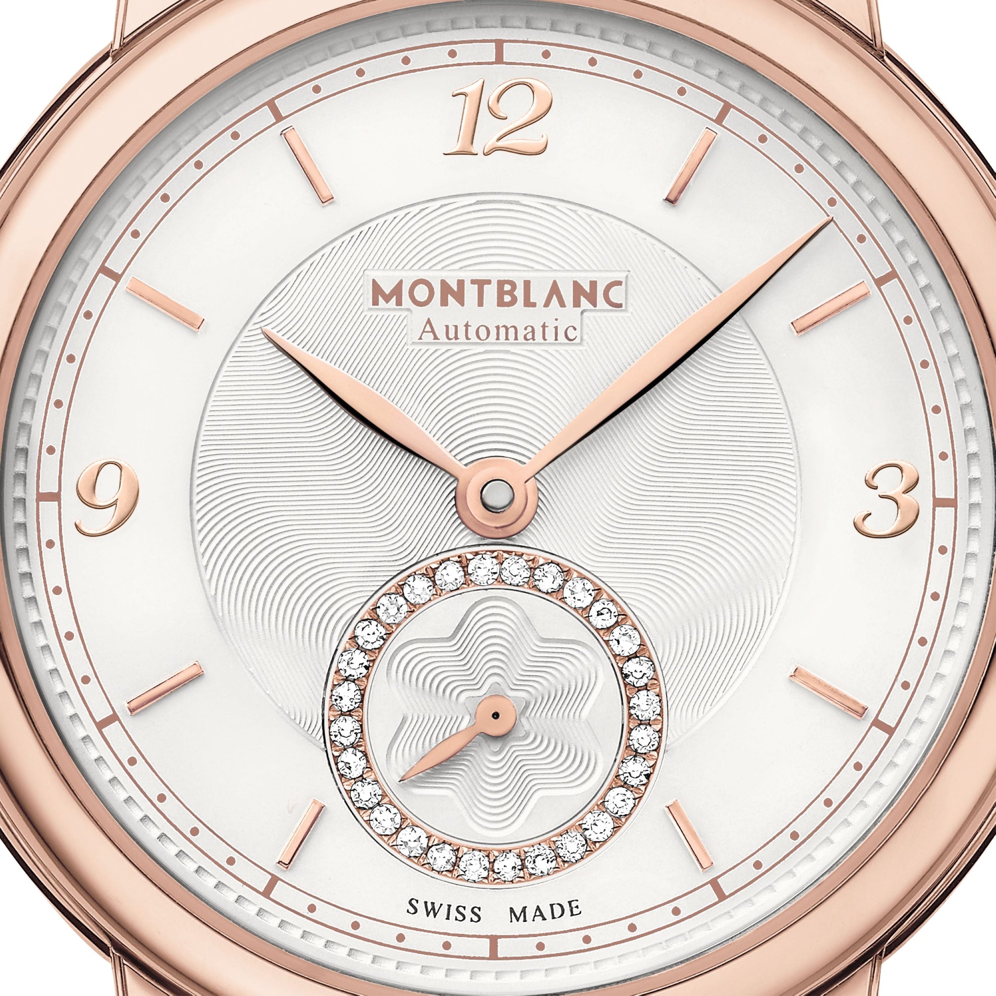Montre Star Legacy Small Second 32 mm à diamants et or - Marron