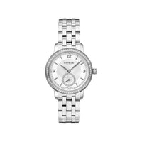 Montre Star Legacy Small Second 32 mm à diamants - Argent & Blanc