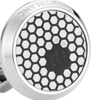 Boutons de manchette Star nid d'abeille - Argent