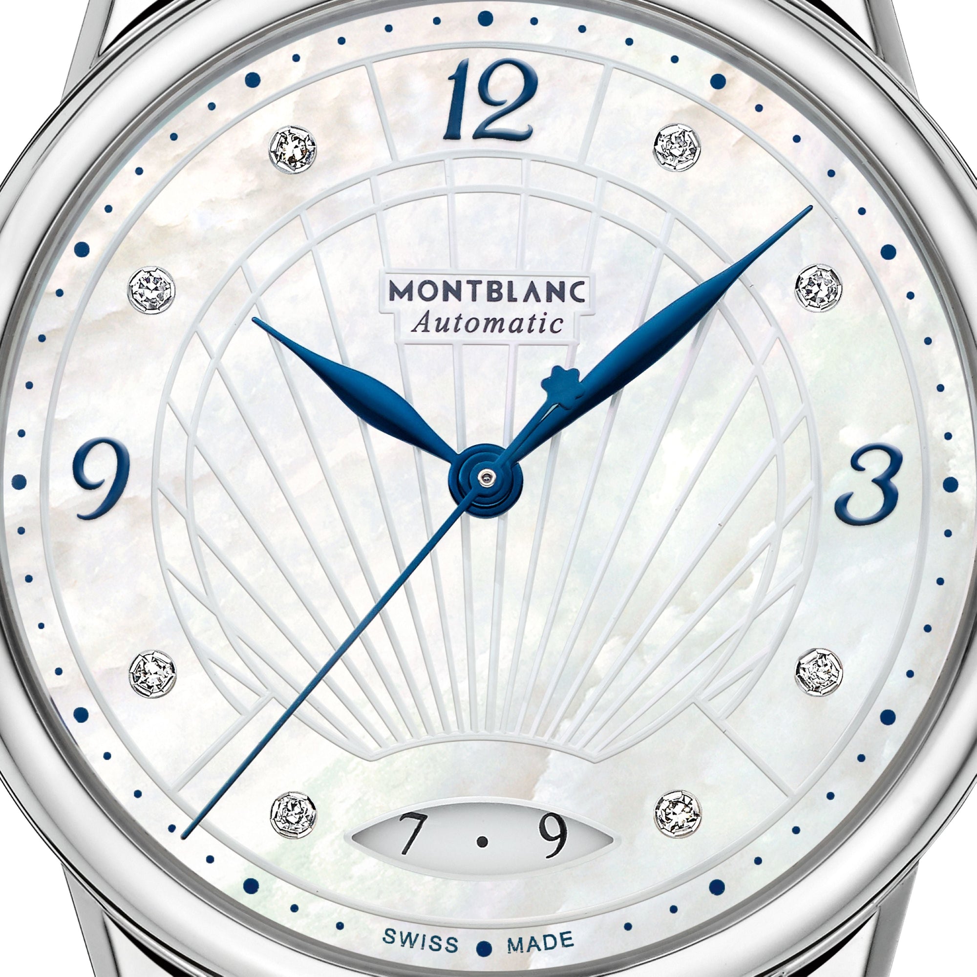 Montre Automatic Bohème Date 34 mm à diamants et alligator de second choix - Noir & Or Rose