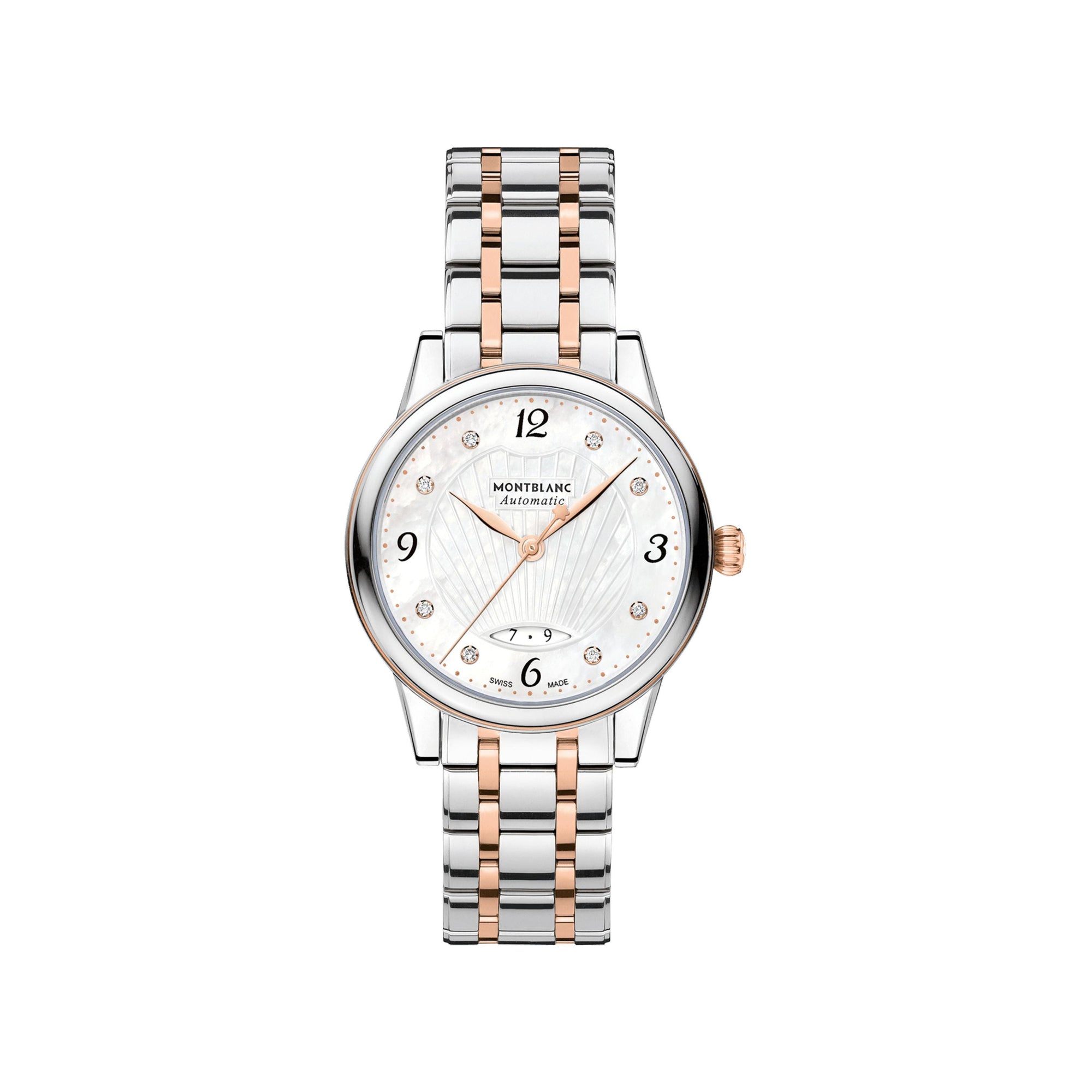 Montre Automatic Bohème Date 28 mm à diamants et or - Argent & Or rose
