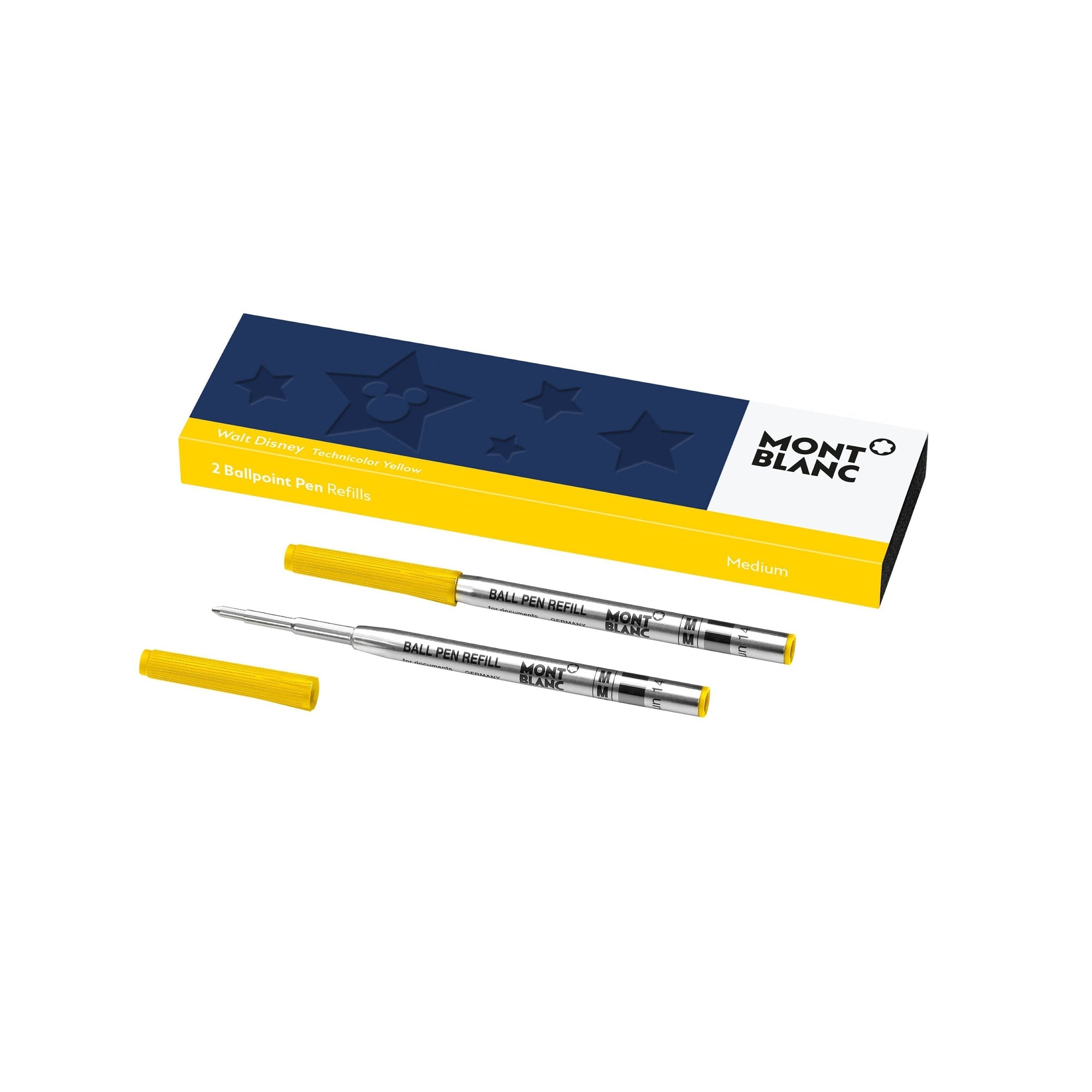 2 recharges pour stylo bille (M) Great Characters Walt Disney - Jaune