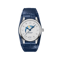 Montre Bohème Day & Night 30 mm à diamants - Bleu