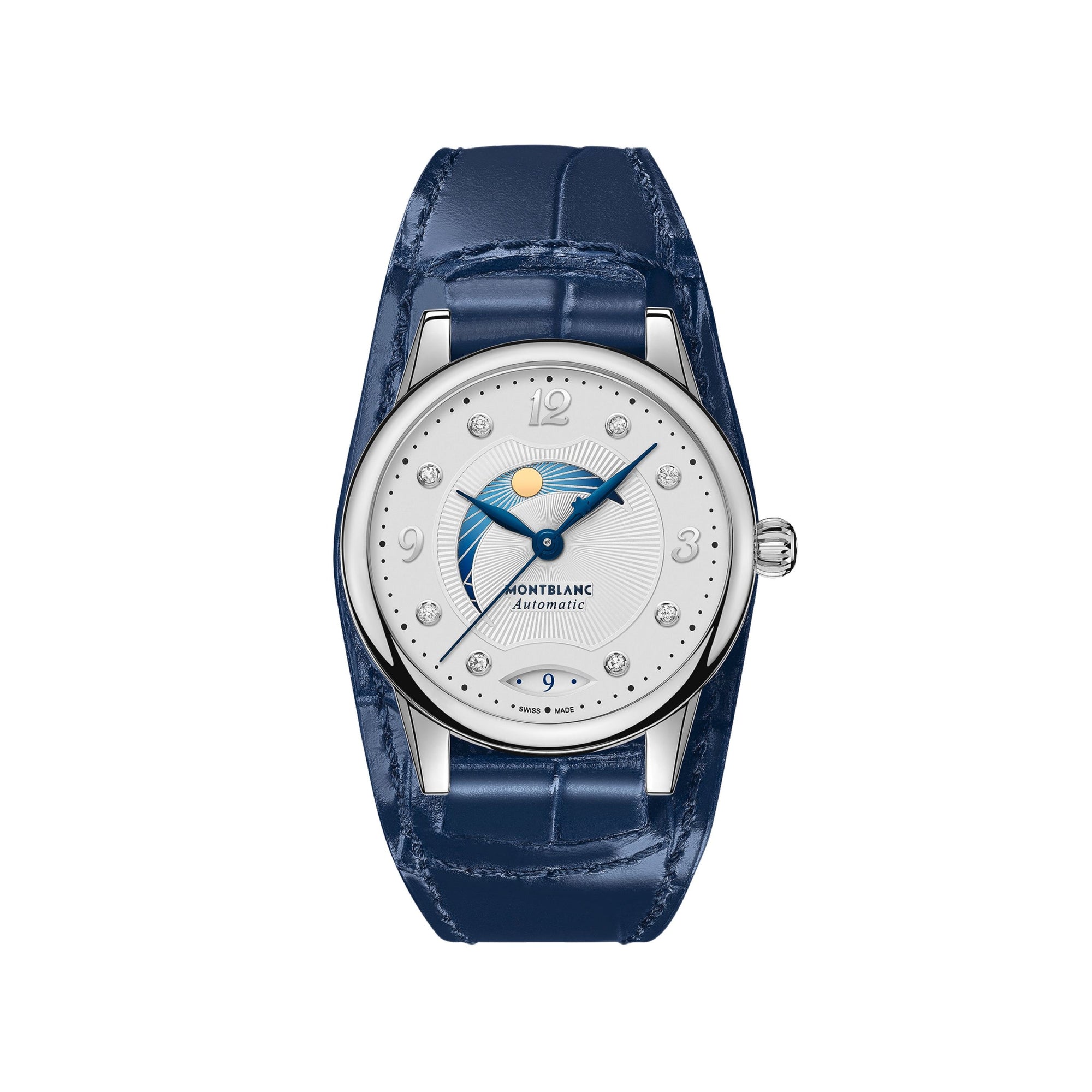 Montre Bohème Day & Night 30 mm à diamants - Bleu