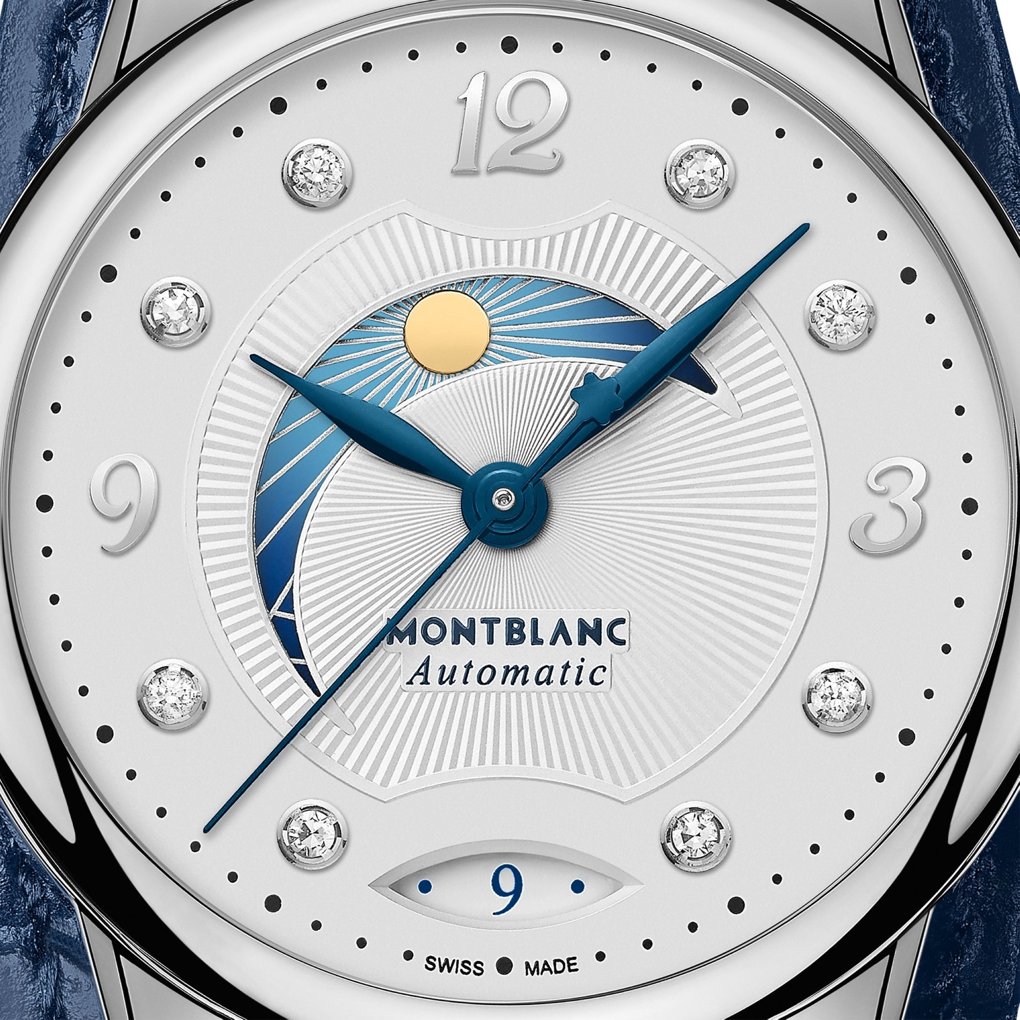Montre Bohème Day & Night 30 mm à diamants - Bleu