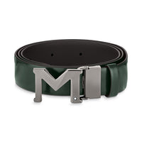 Ceinture à boucle M de 35 mm en cuir - Vert