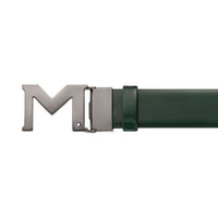 Ceinture à boucle M de 35 mm en cuir - Vert