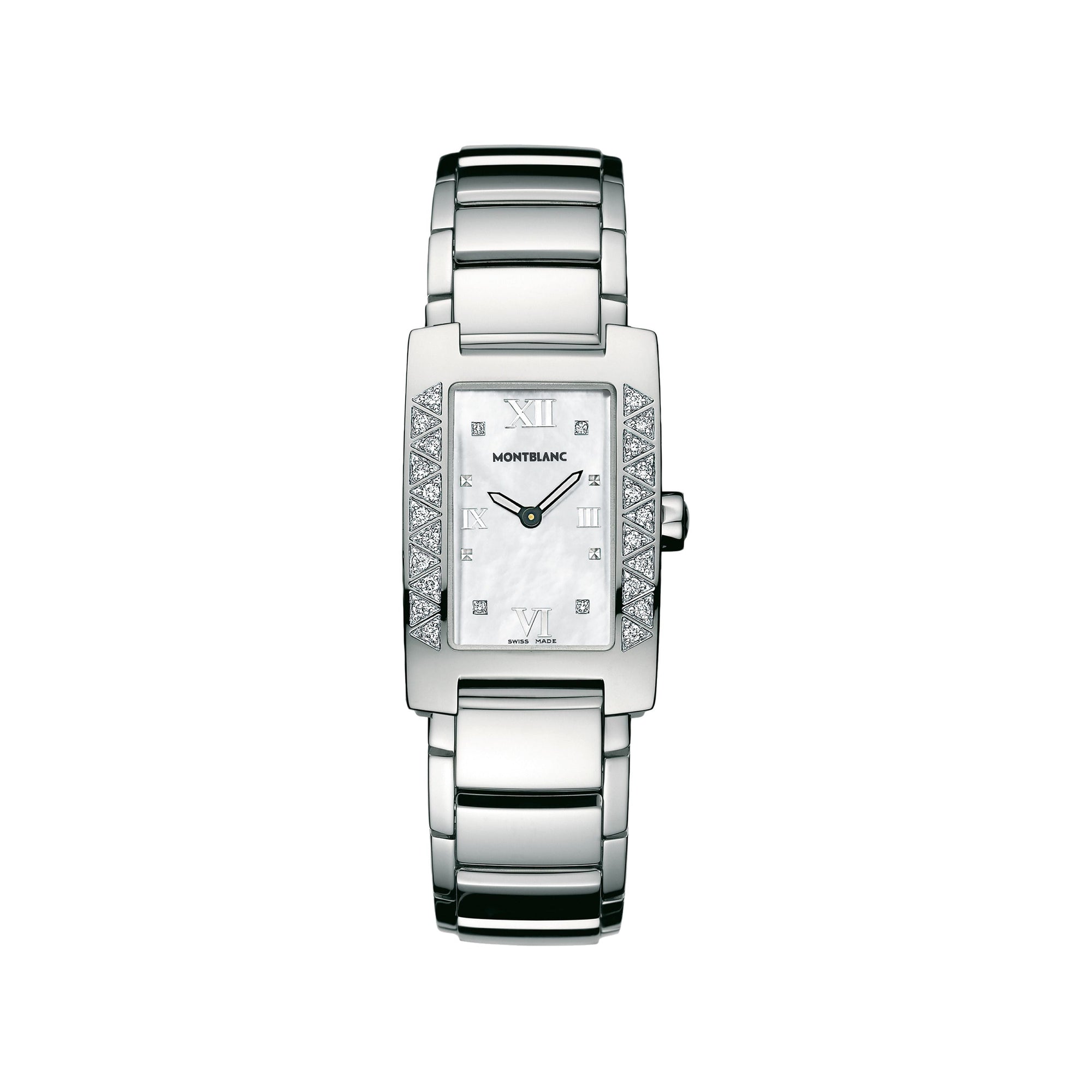 Montre Elégance Joaillerie Lady Profile à diamants 35 mm - Acier