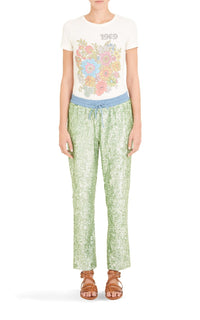 Pantalon à sequins en denim - Vert
