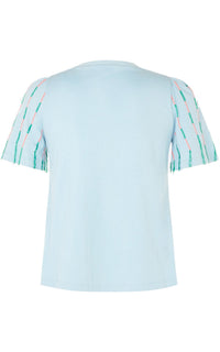 T-shirt perlé - Bleu