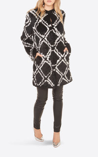 Manteau Benny en lapin - Noir