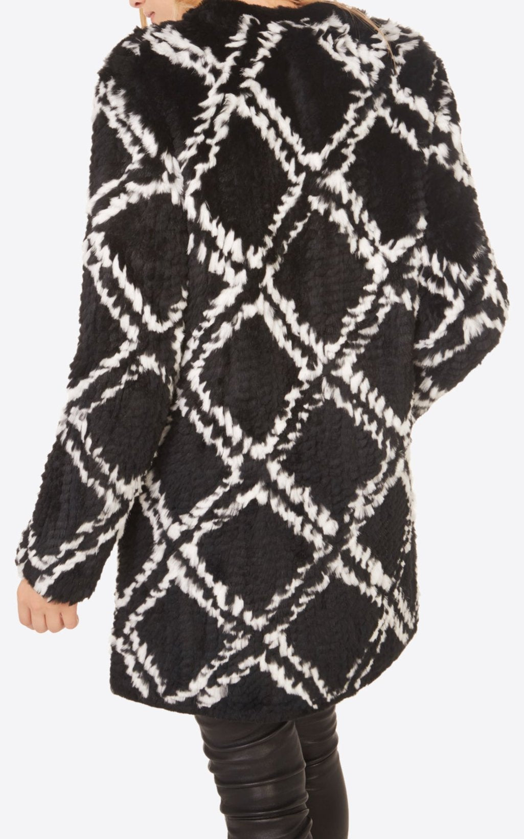 Manteau Benny en lapin - Noir