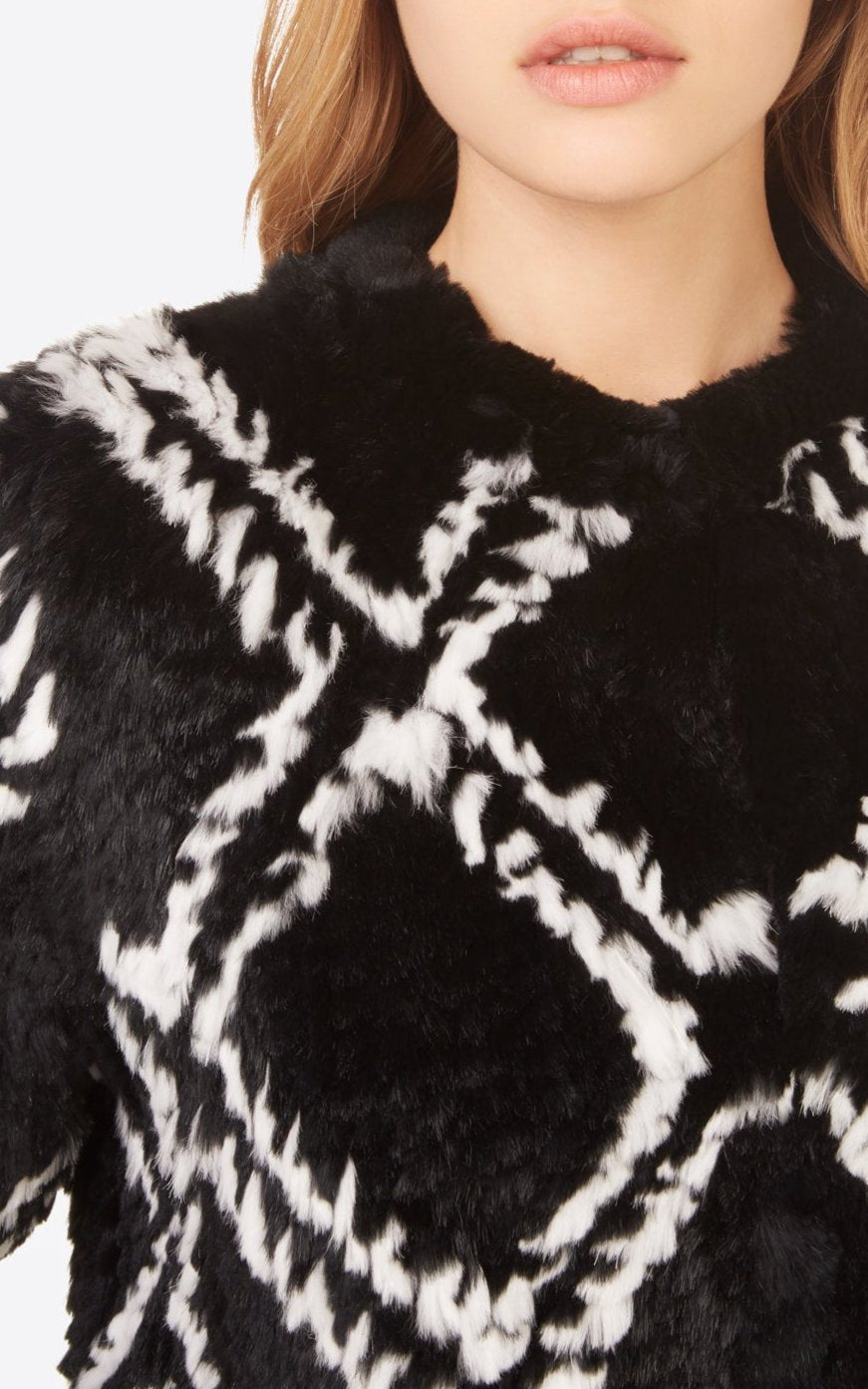 Manteau Benny en lapin - Noir
