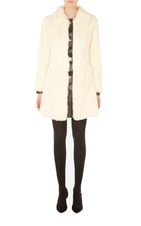 Manteau Vintage Lapin en fourrure - Beige