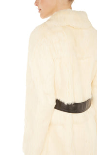 Manteau Vintage Lapin en fourrure - Beige