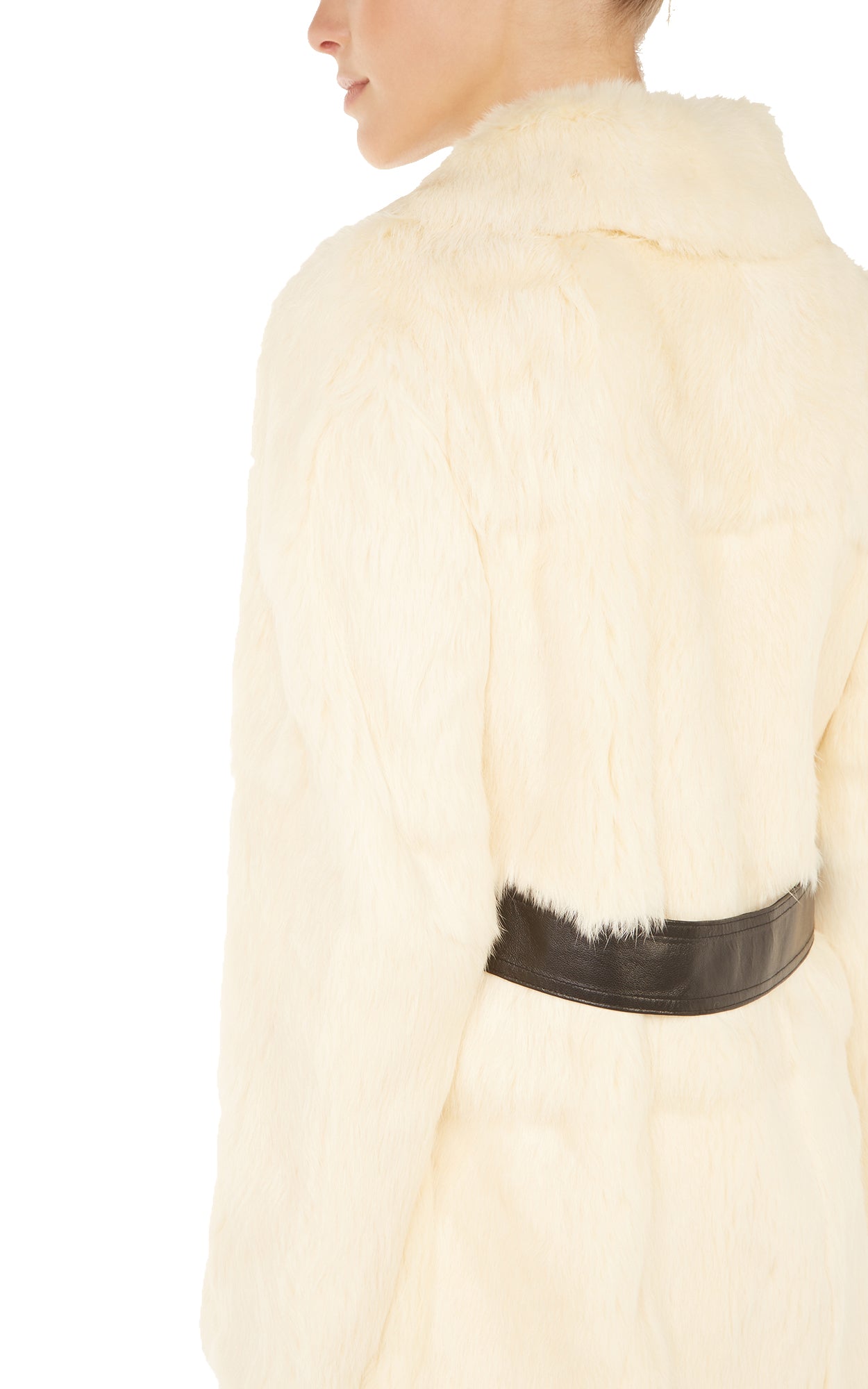 Manteau Vintage Lapin en fourrure - Beige